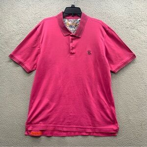 Robert Graham Polo Shirt Classic Fit Short Sleeve Embroidered Rose Skull Men XL